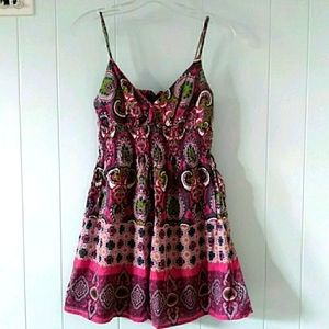 Xai burgundy floral paisley dress